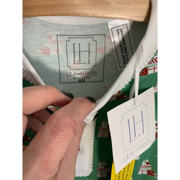 Lila + Hayes Pima Cotton Alden Girls' Pajama Pant Set size 6 - Picture 2 of 4